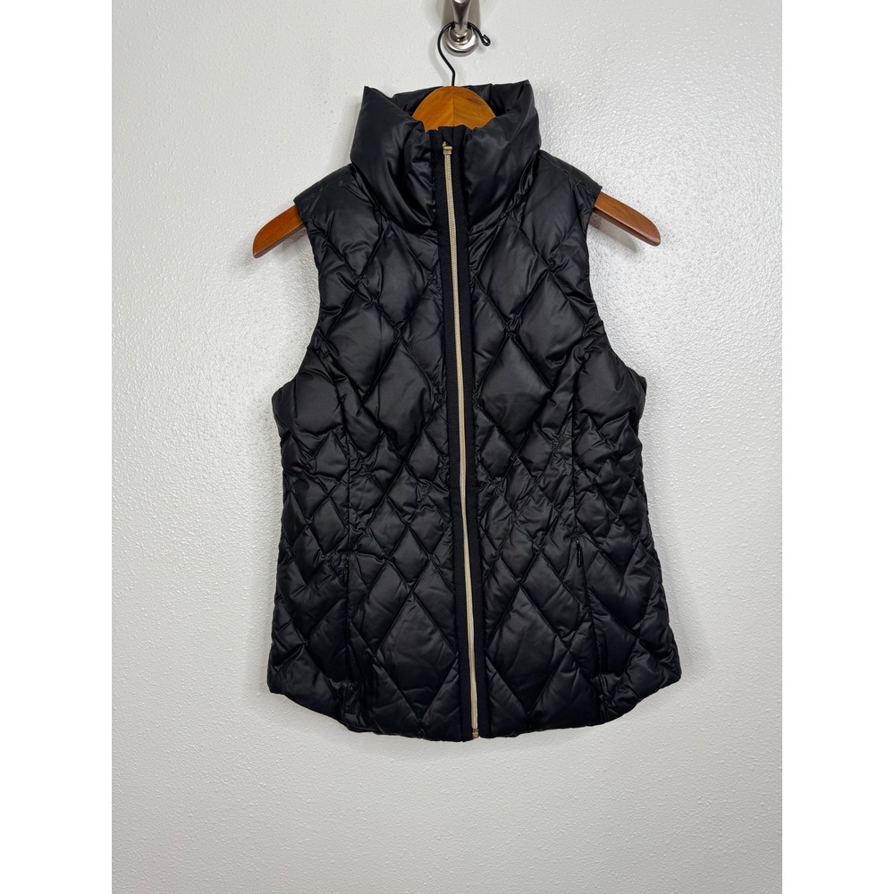 Athleta Black Goose Down Filled Puffer Vest Size Xsmall